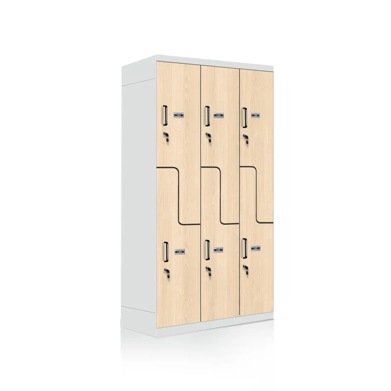 Шкафчик для хранения одежды в тренажерном зале, раздевалка, Z-образный металлический шкафчик, стальной школьный двухуровневый шкафчик