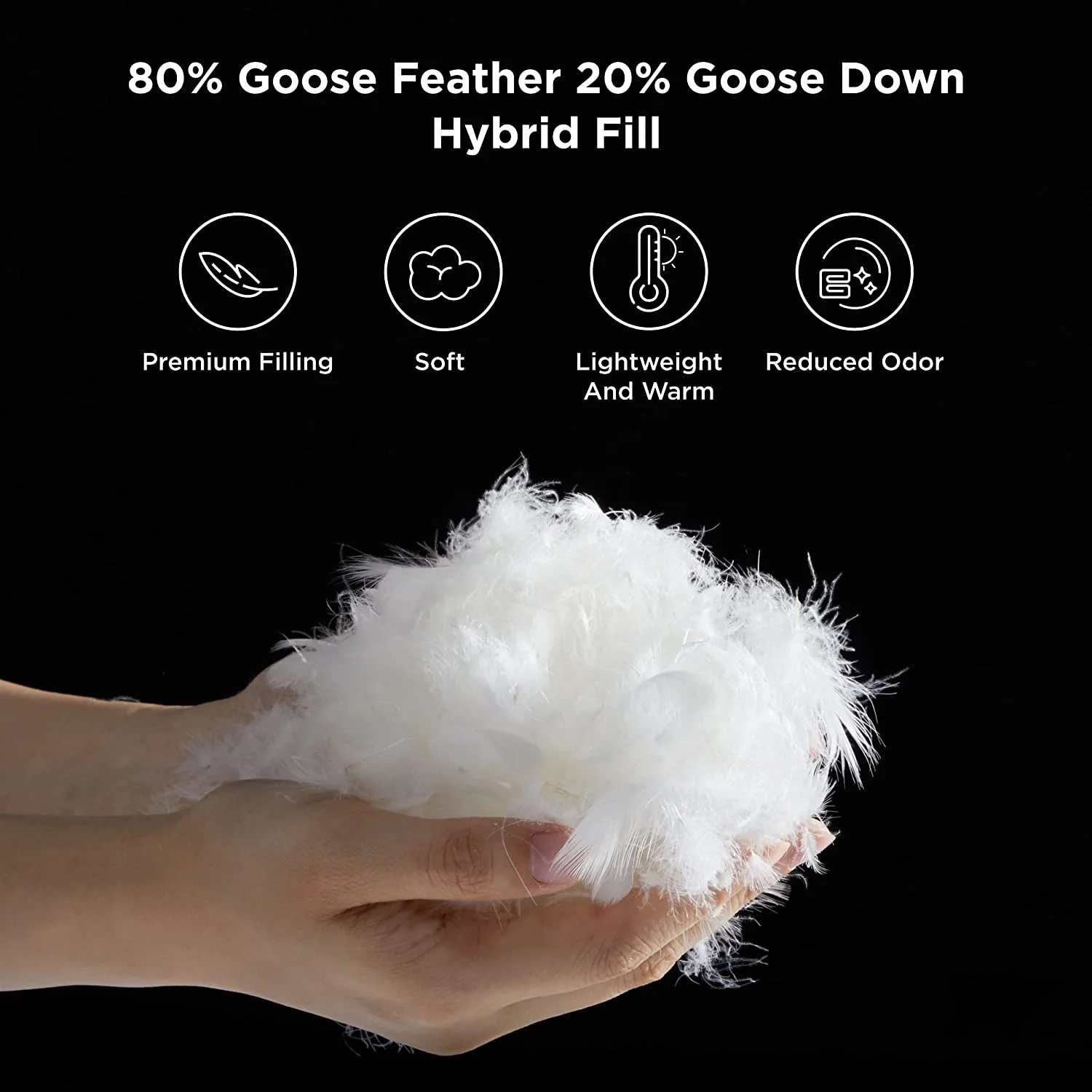 Luxury Hungarian Goose Down Feather Double Duvet Comfort Bed Cover Set with Anti Allergy Shells