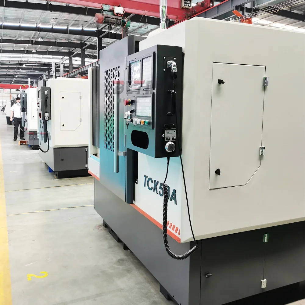 TCK50Ax800 Heavy Duty Lathe Machine CNC Slant Bed Turret CNC Lathe Turning