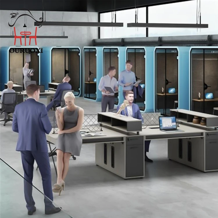 Indoor office furniture public Automatic meeting phone booth soundproof office pod