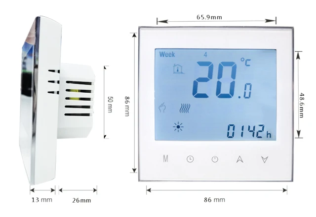 Tuya WiFi Smart Floor Heating Thermostat Modern Design Gas Boiler Programmable Room Thermostat with Heating Panel
