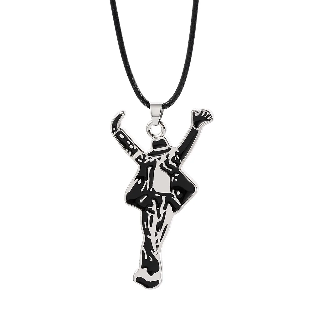 MJ Jackson Necklace Pendant for MJ Michael Fans Men Women Jewelry Memorial Collection Necklaces