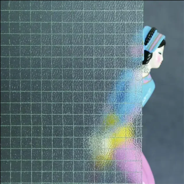 6mm 12mm laminated clear high quality wired mesh reinforced glass