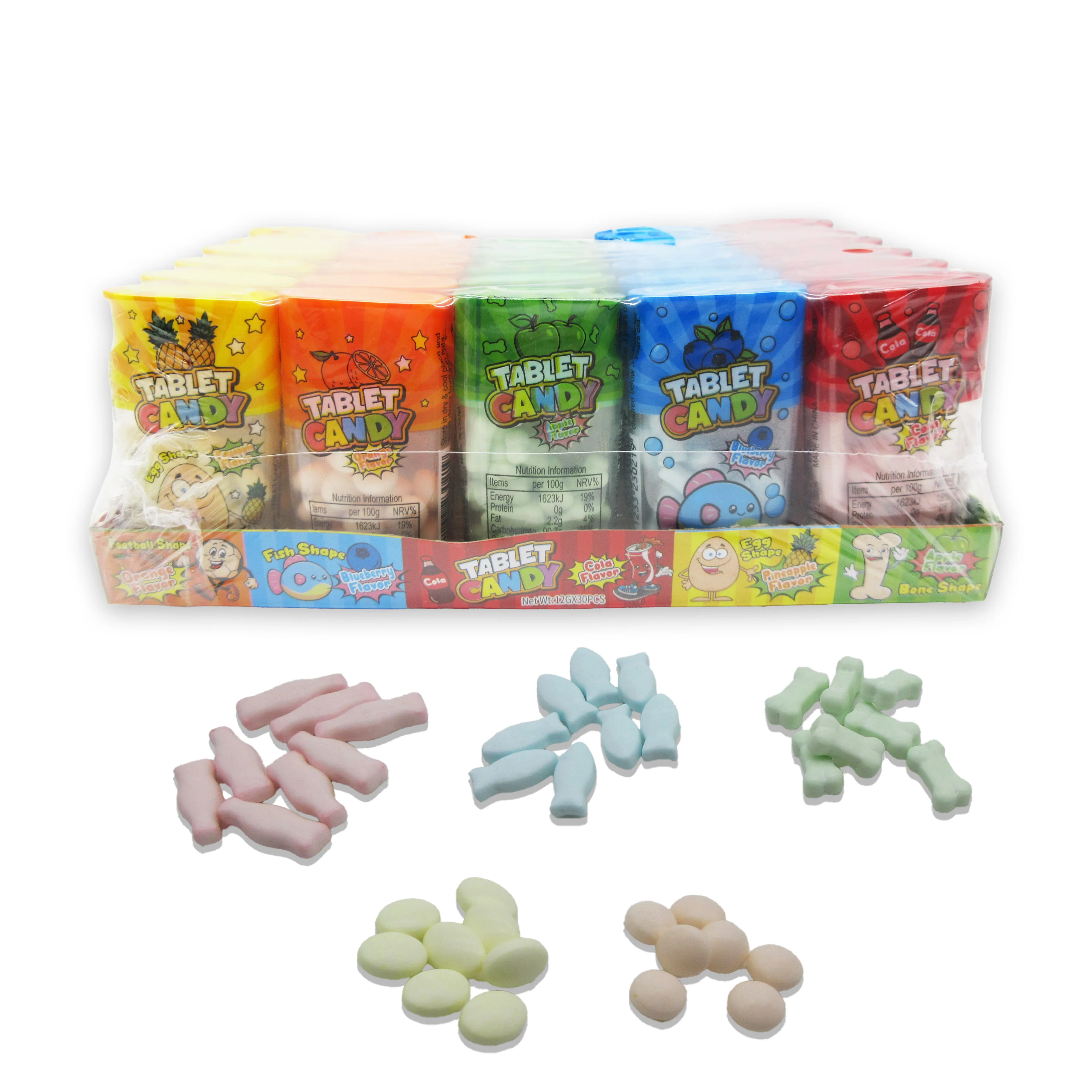 Cola fruit flavor assorted shapes Bottle sweet tablet pressed candy wholesalers