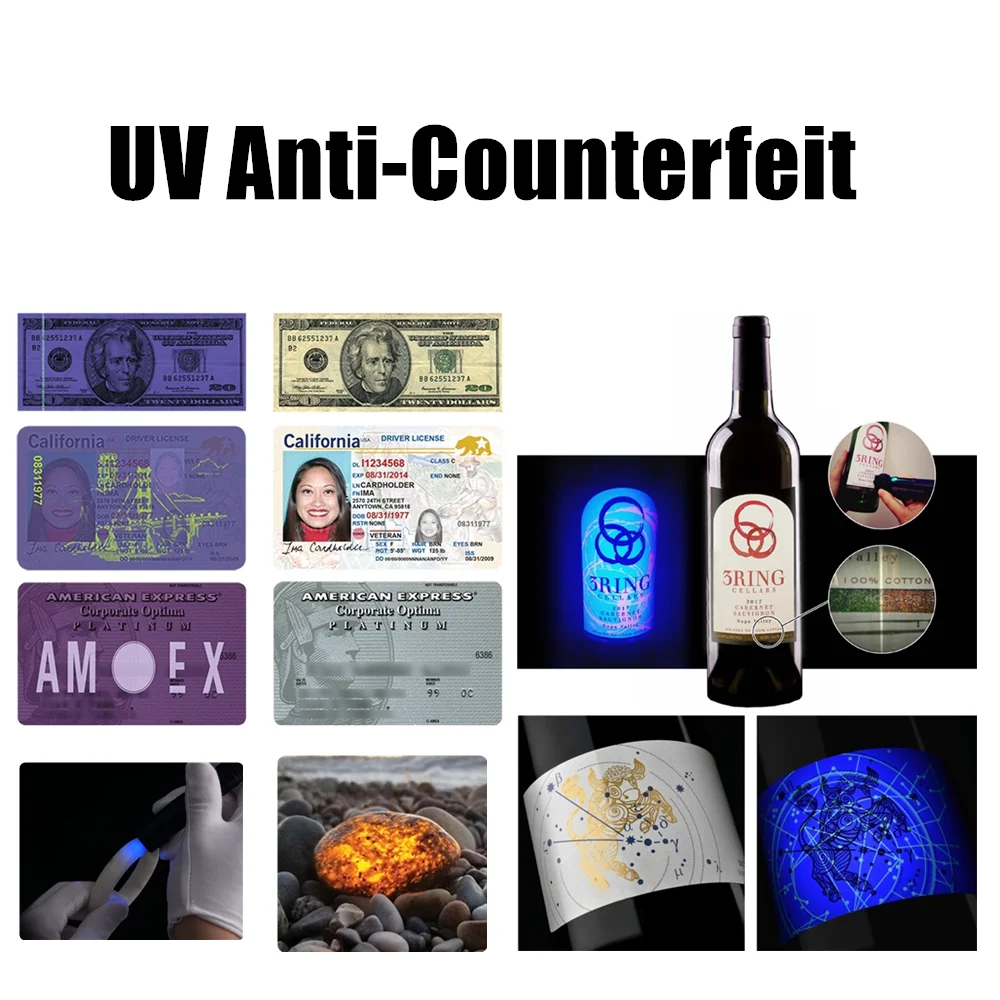 High intensity 18650 ultraviolet black light uv light torch with black filter for quality control and inspection of PCB