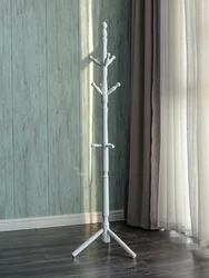 Hot sale bedroom wooden base floor-standing coat rack with base
