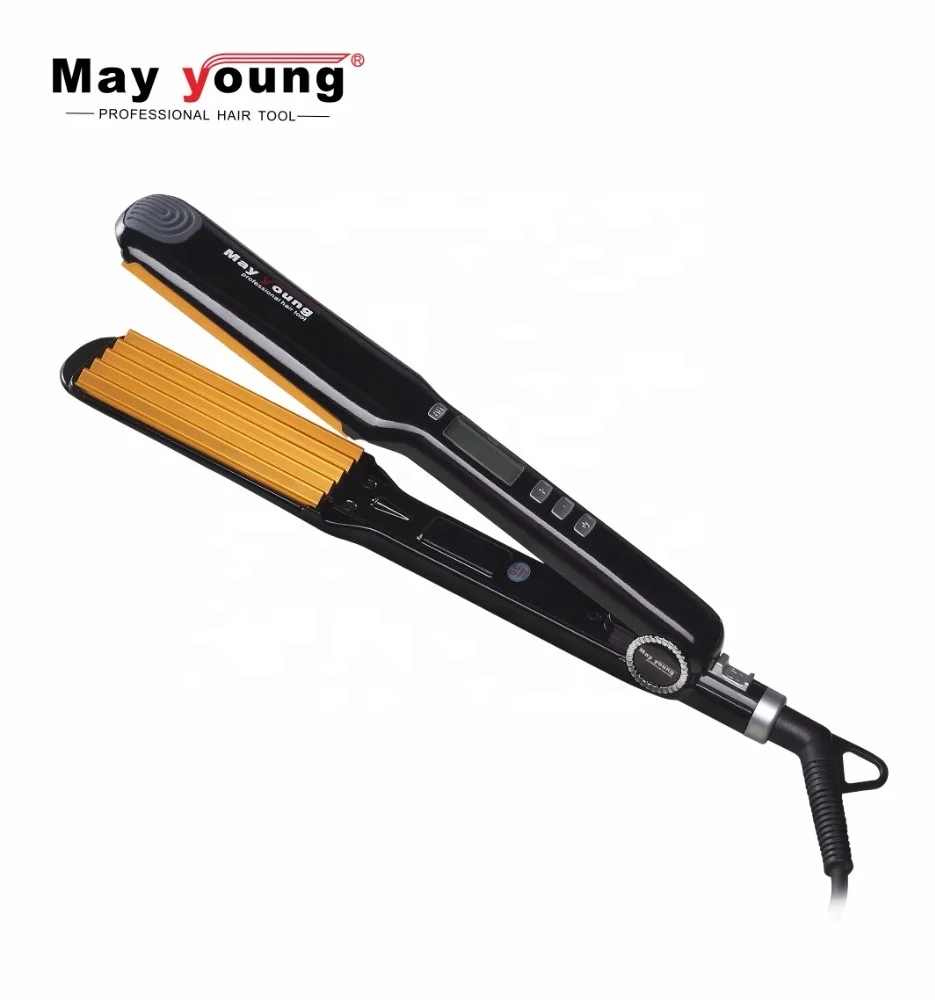 Выпрямитель для волос M527A по Цельсию, по Фаренгейту, со сменными плавающими пластинами, ионный утюжок, бесплатные запасные части, электрический ЖК CN;GUA