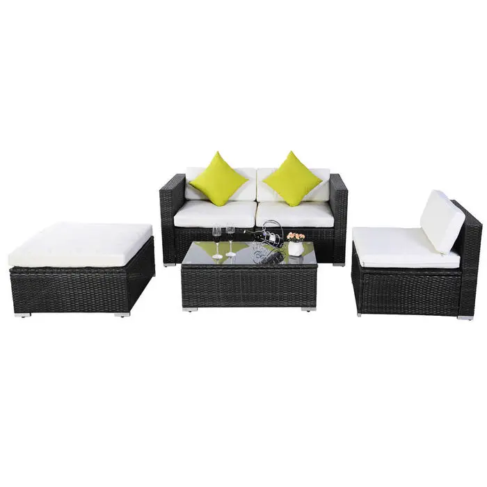 Luxury European Designs Classic Tv Glass Cabinet Solid Living Room Home Table rattan wicker Furniture Sets