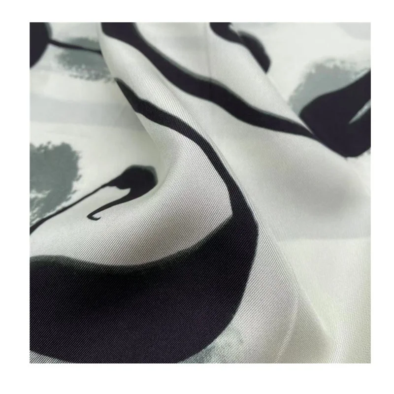 Woven Soft Smooth Printing Solid Color Silk Twill Fabric 100% Silk Organic 16 19 22 25 30mm For Lady Clothing Apparel