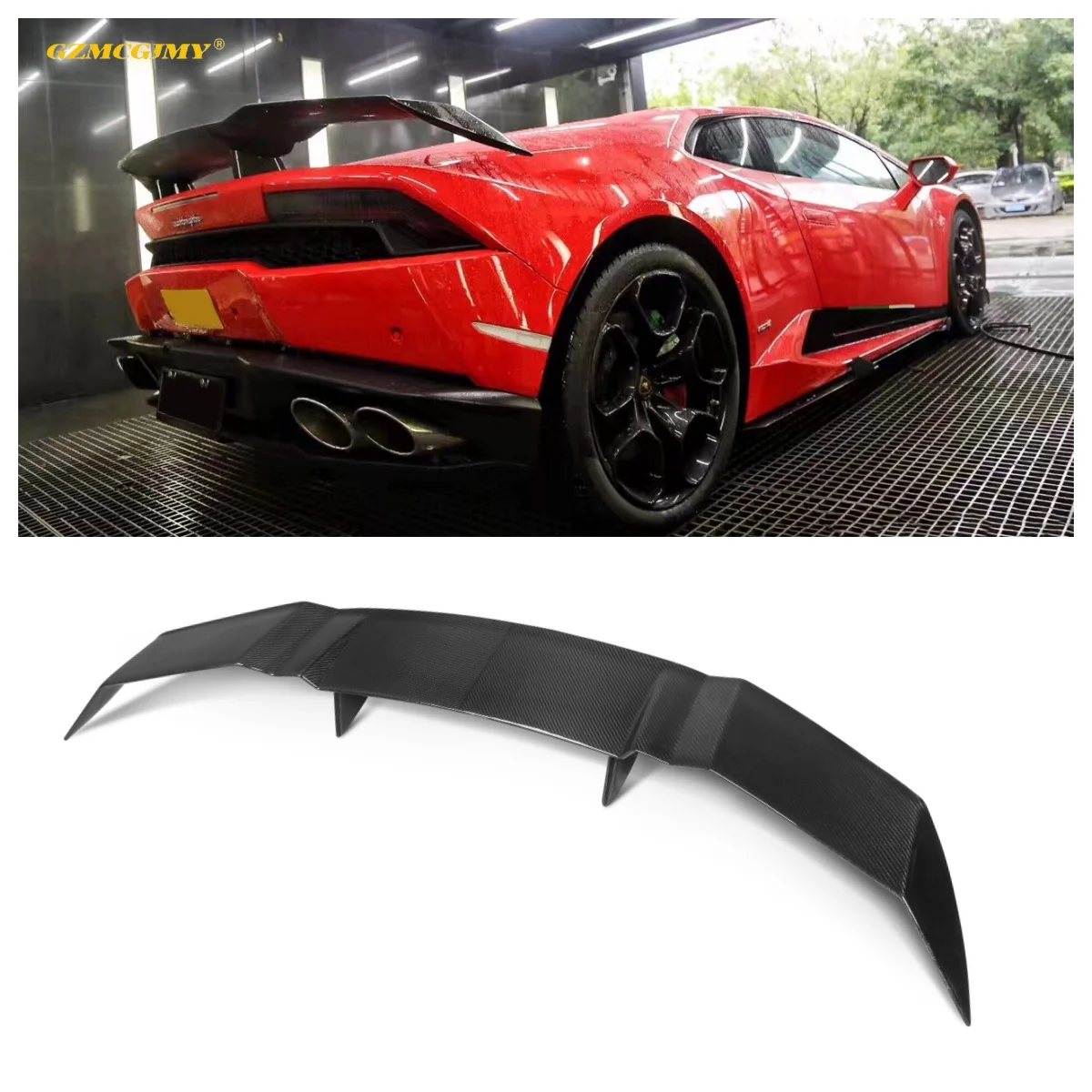 High quality carbon fiber wings suitable for Lamborghini Huracan MSY style dry carbon fiber spoiler