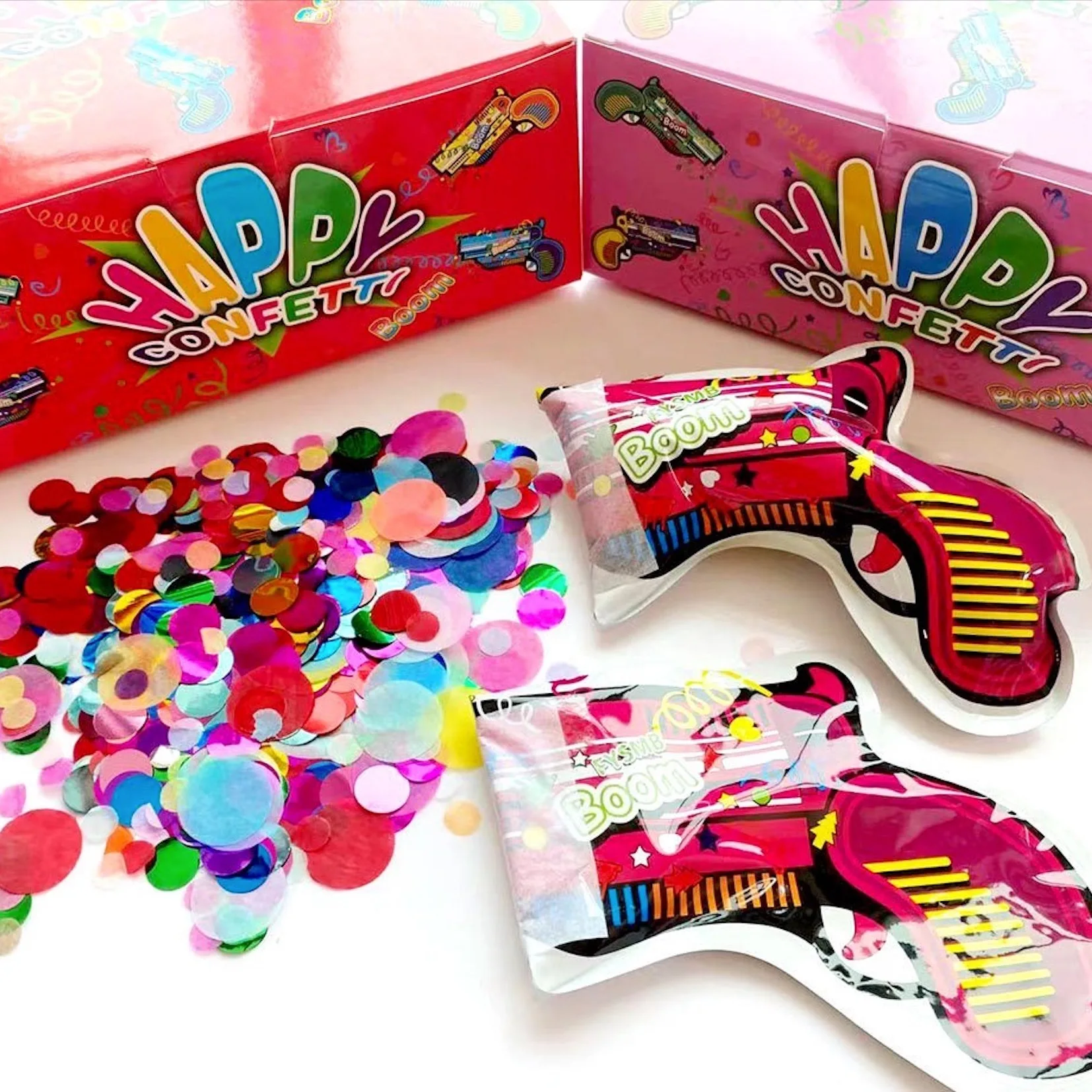 New Design Wedding Baby Shower Party Handheld Air Inflation Confetti Shooter Happy Confetti Gun