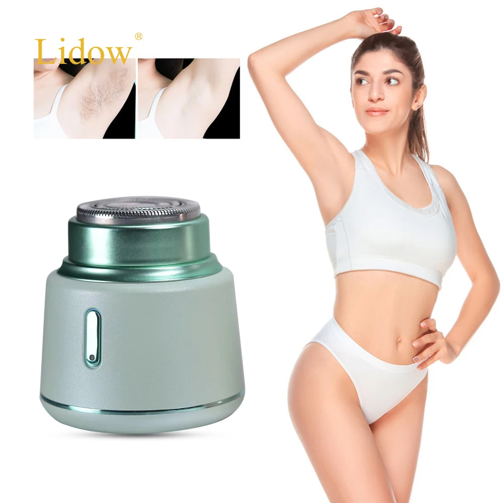 LIDOW Portable Mini Lady Personal Shaver Razor Magnetic Charge Women Hair Removal  Bikini Trimmer Epilator for Body