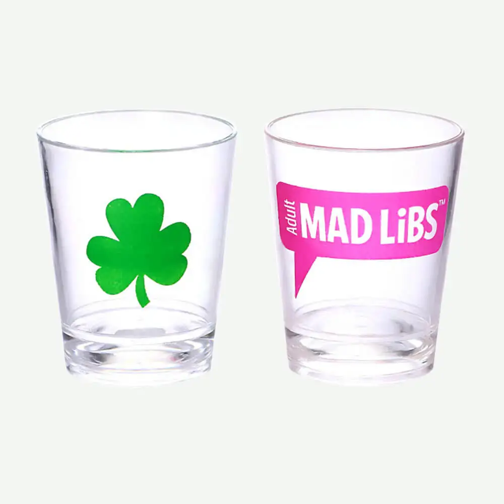 1.5OZ reusable hard plastic mini wine glass bottle top plastic shot glass