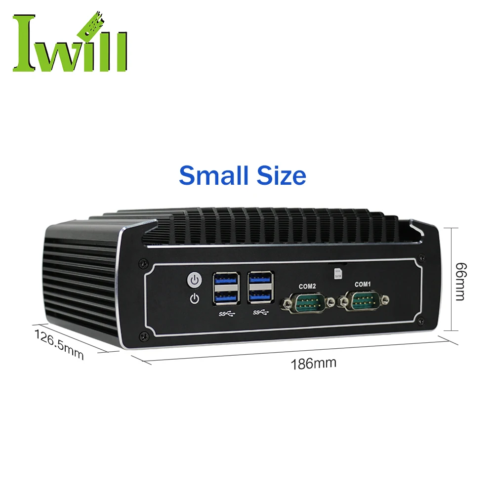 Fanless embedded PC i3-10110U i5-10210 I7-10810U Dual lan box pc mini pc support 4G LTE WiFi