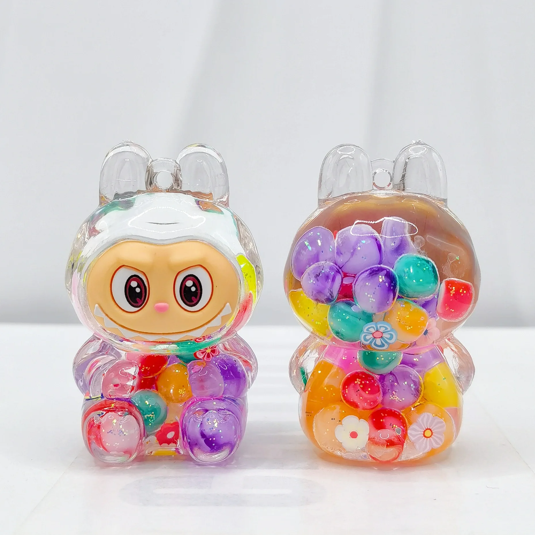 JM Wholesale Labubu Cute Blind Box Into Oil Quicksand Luminous Decoration Super Flash Cartoon