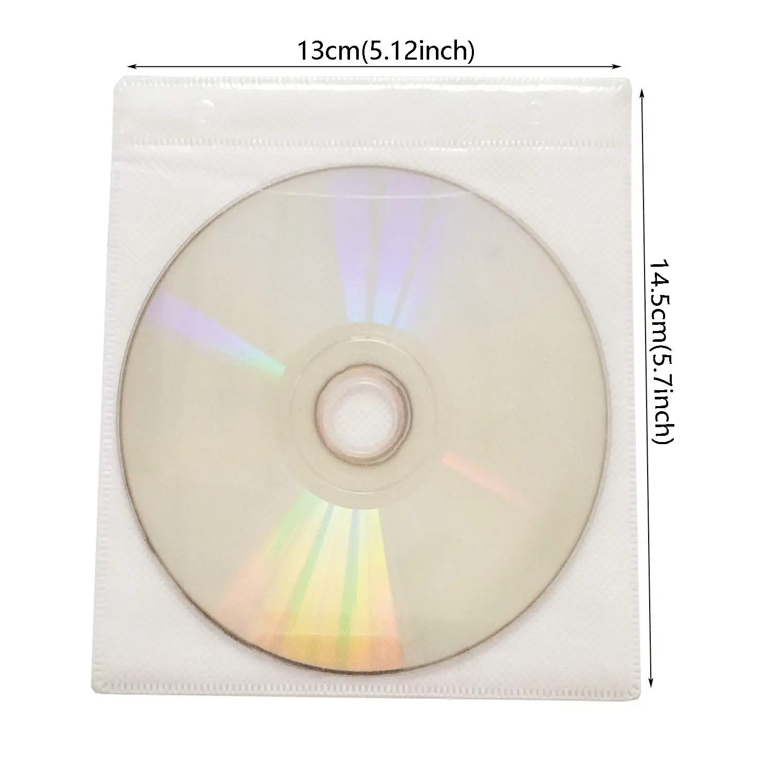 Custom Factory Non-woven Plastic Double-Sided CD Protective Sleeves For CD Storage Binders