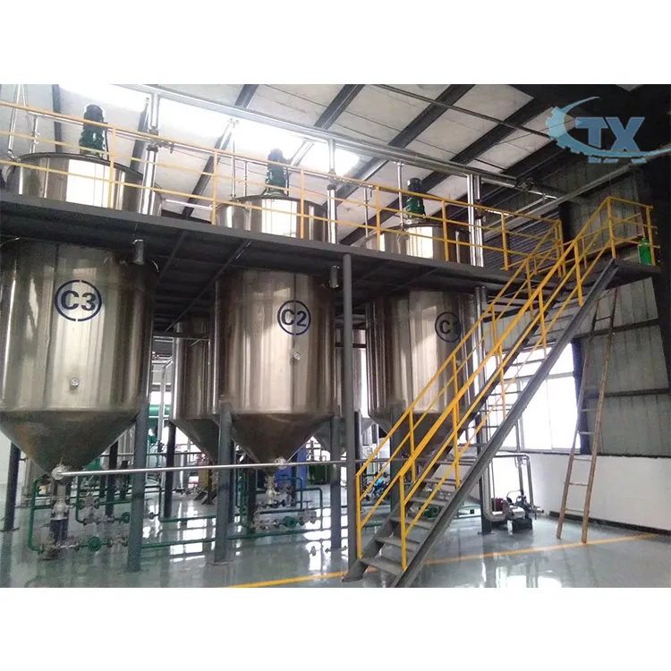 Cottonseed curde oil refining furnace machine pilot plant oil refining plant
