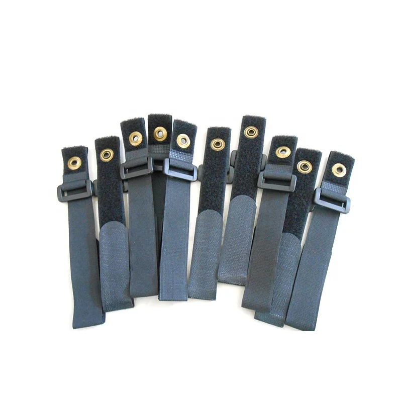 Heavy Duty Storage Strap Bicycles Cinch Strap Adjustable Pallet Fixation Hook And Loop Fastener Strap With Metal Grommet