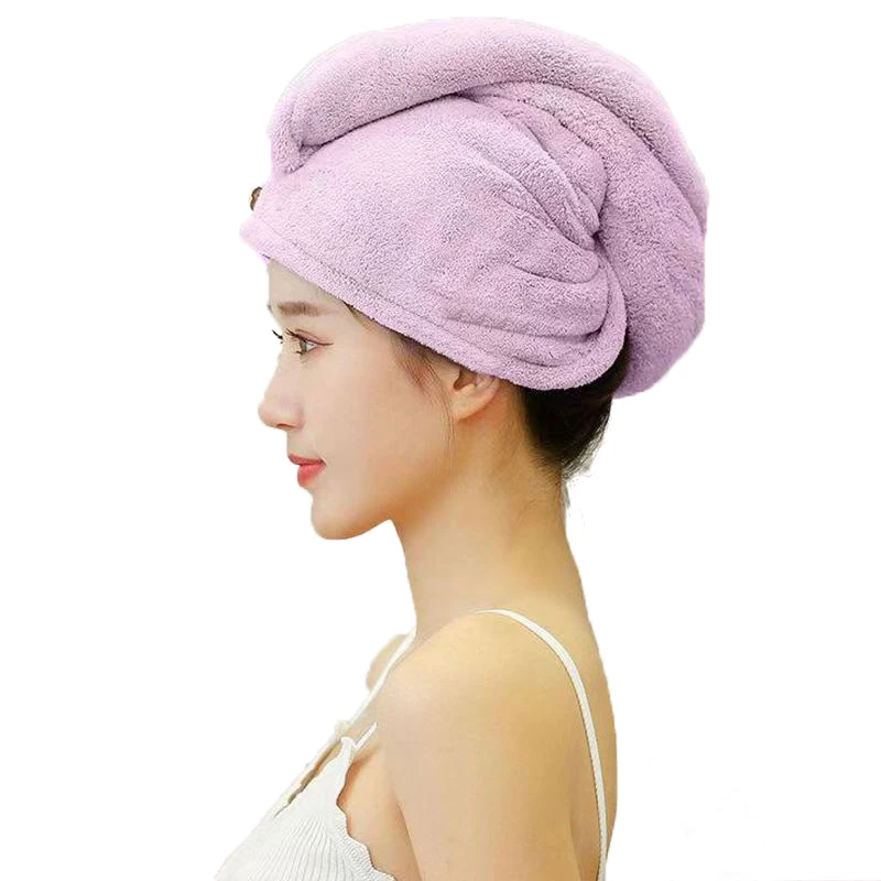 Microfiber Hair Towel with Button Super Absorbent Fast Drying Hair Wraps for Curly Hair Anti Frizz Microfiber Towel for Women