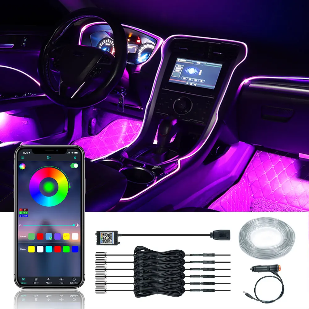 Неоновая Светодиодная лента для грузовика, гибкая светодиодная лента