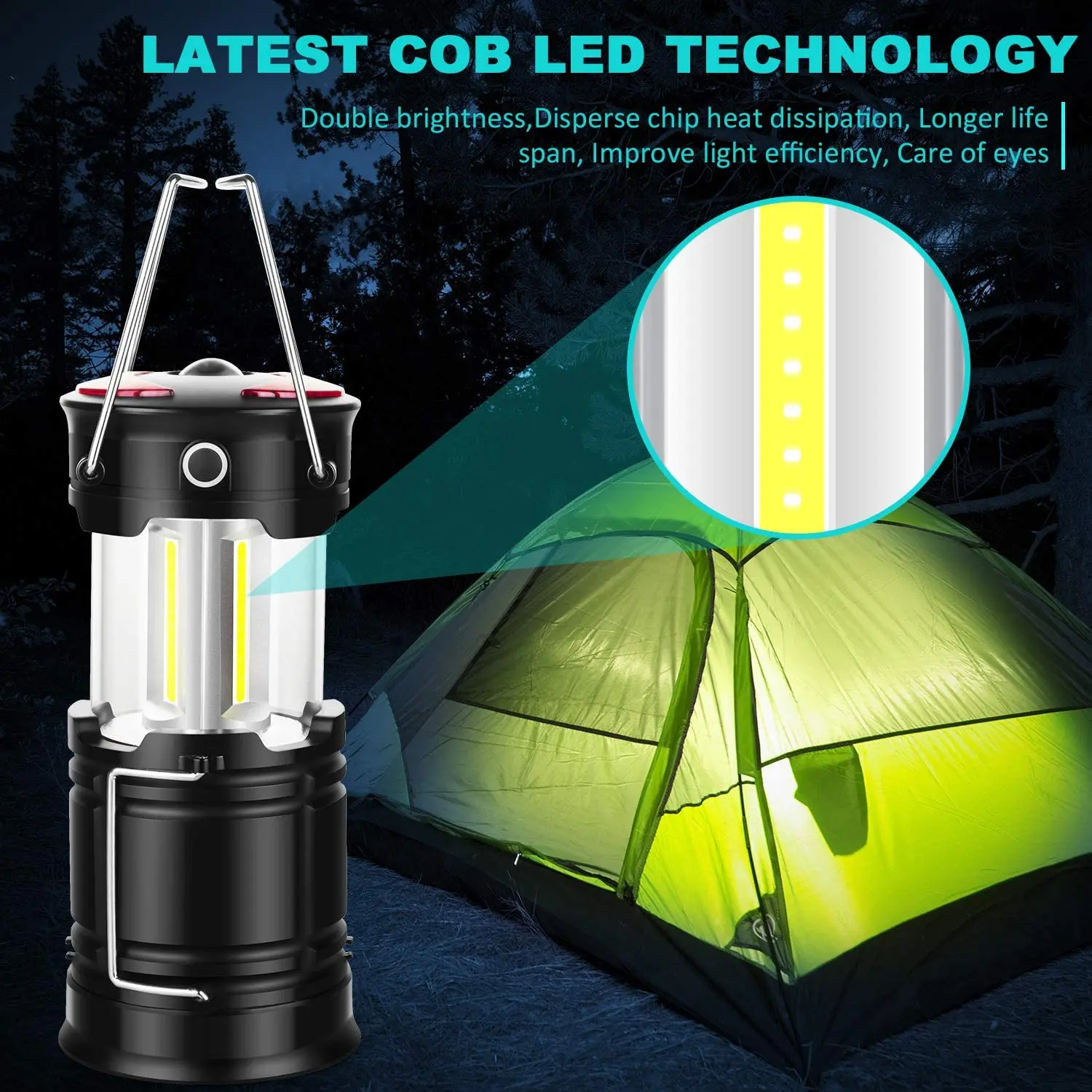 Camping Lanterns Led Lanterns Lights with Flashlight and Magnet Base for Camping Hiking Emergency SOS Functionn Outage
