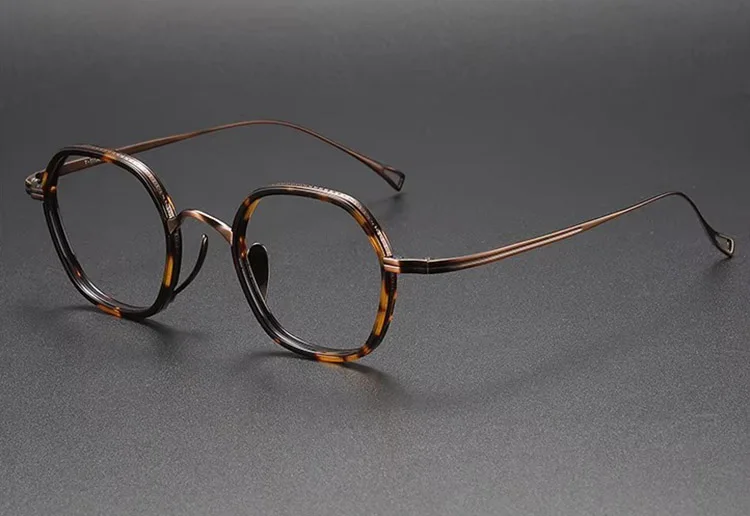 Osicare 80873 Retro Good Quality 2024 Wholesale Specs Men Spectacle Custom Logo Eye Glasses IP Pure Titanium Optical Frames