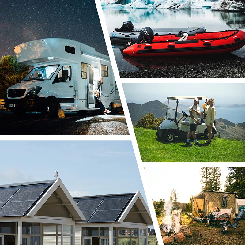 Eu Stock Waterproof Grade A 12V 100Ah 120Ah Bt LiFePo4 Battery Pack With Bms For Inverter Boat Motor With 10A Charger