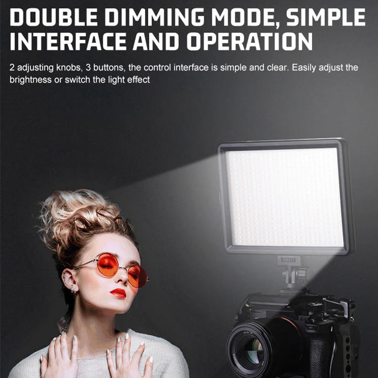 ZSYB Photographic Lighting P500 Portable Mini Size15watt Professional Led Photography Video Panel Light For Camera Vlog