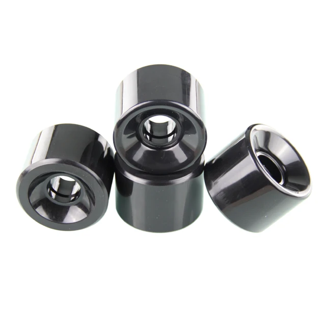 Factory OEM Polyurethane 59*43mm Skateboard Longboard Wheels 59mm 74A-85A PU Casting Wheels Black Solid Center Cap 59mm wheels