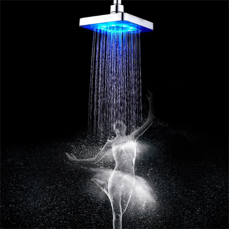 Hot Selling 6 inches ABS handheld bathroom top led shower head