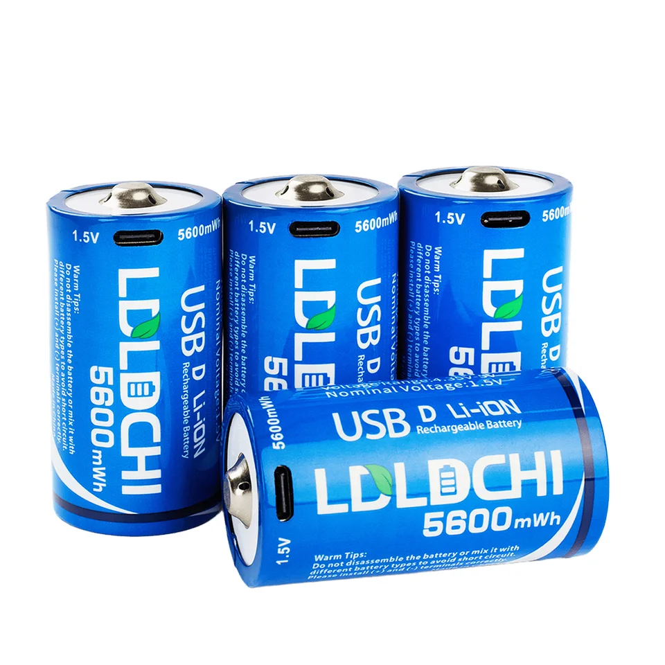 Manufacturer Straight hair one can hair for gas stove flashlight D type 1.5V 5600mWh support USB rechargeable lithium battery