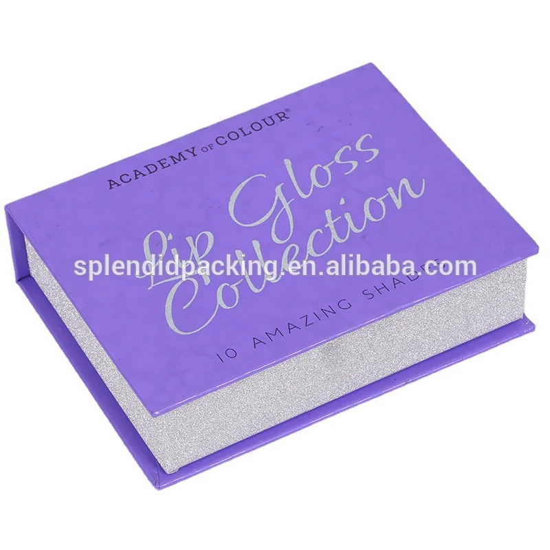 Бумажная упаковка на заказ, картонный картон с блестками, ювелирные изделия, помада, зуб, макияж, коробка для упаковки ресниц с зеркалом