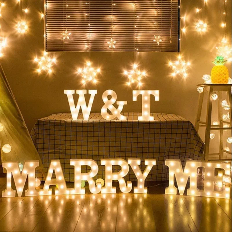 Best Selling Quality Illuminated Hotsales Love Happy Birthday led light love letter lights 3d neon sign lights led letters