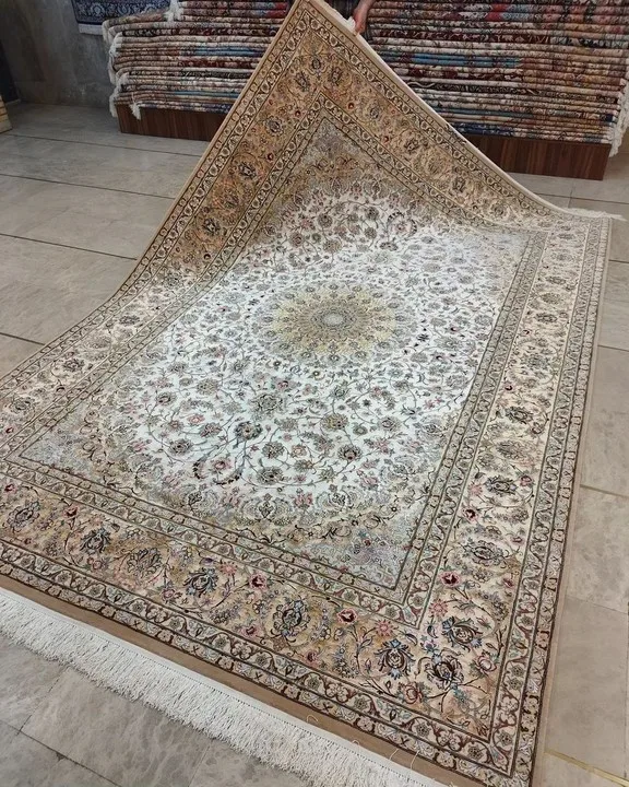 3d Printed Traditional Handmade Hand Knotted Silk Oriental Persian Carpet