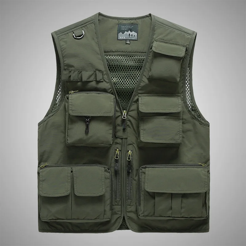 Manufacturer Supplier Mens Utility Mens Waistcoat Fishing Climbing Hiking Cargo Multi Pocket Vest Wholesale Price