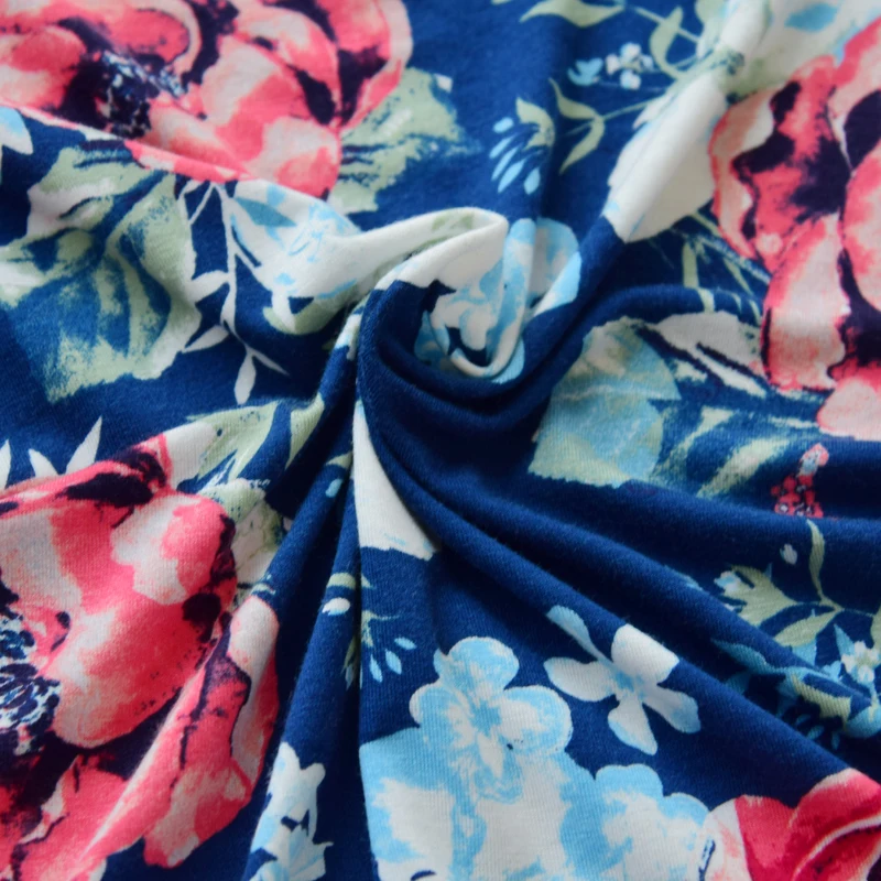  95% RAYON 5% SPANDEX RING - SPUN SINGLE JERSEY FABRIC CHINA SUPPLY NEW DESIGN PRINTED KNIT SOFT FOR WOMEN