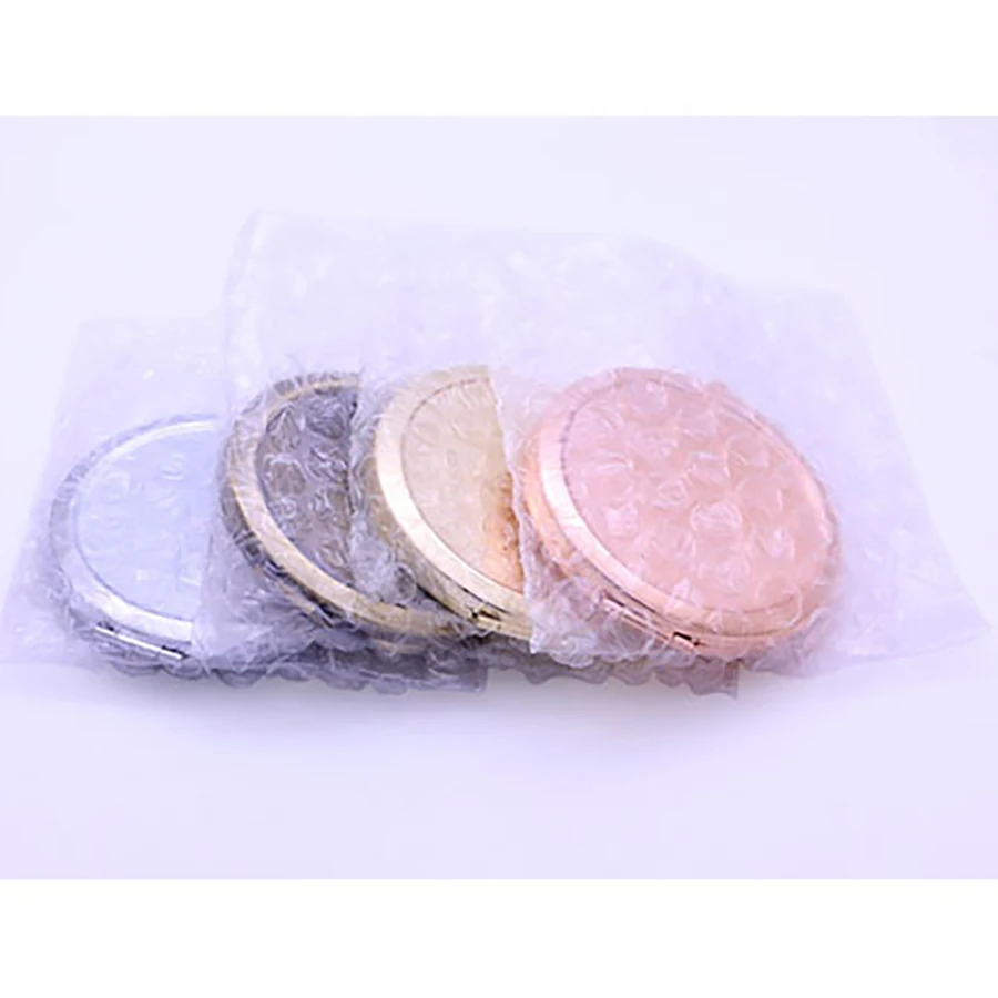 Factory Travel Makeup Mirror Compact Portable for Handbag Purse Pocket Folding Handheld Double Side Round