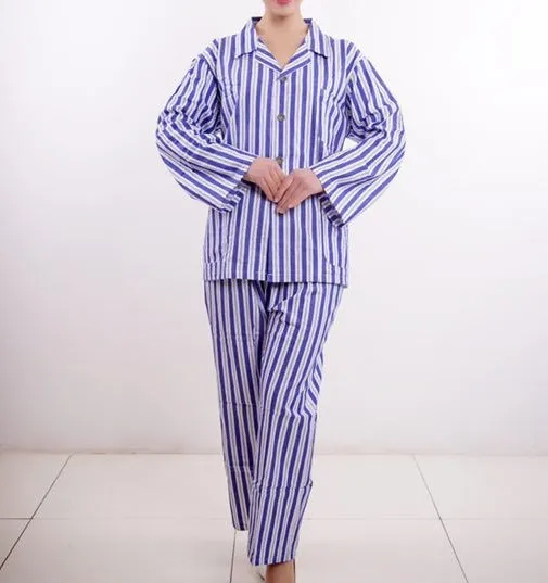 striped hospital patients uniform