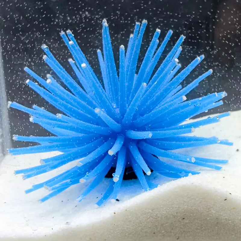 Aquarium Decoration Fish Tank Silicone Sea Anemone Artificial Coral Ornament Accessories