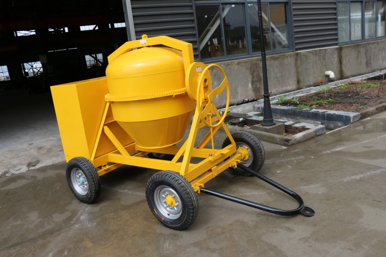 ZEYU Factory Manufacture Electric Rotating Small Mobile Concrete Mixer Fully Automatic Climbing Bucket 500L Portable Cement Mix