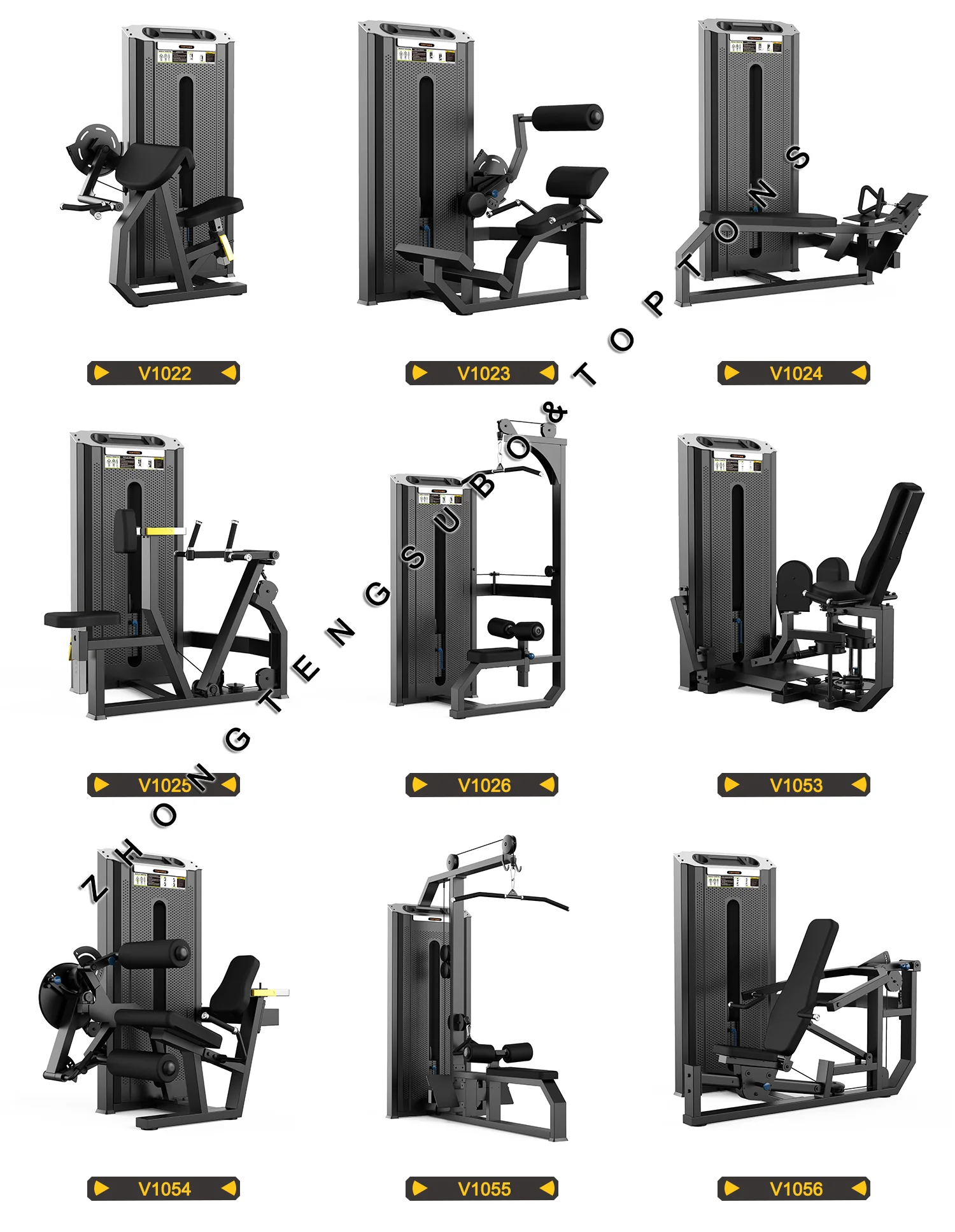 TOPTONS OEM Fitness Equipment Pin Loaded Thigh Abductor Machine With Customized Weight Stack