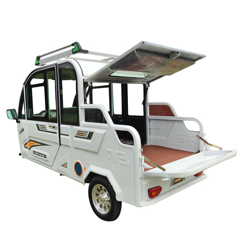 72V 2200W  New energy arrival electric tricycles vehicles with plastic cabin for the handicapped Bottom Price