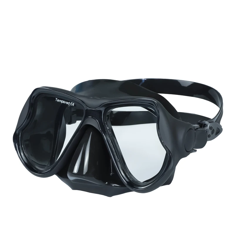 Fashion Design Tempered Glass Lens Silicone Skirt and Strap Scuba Diving Mask for Snorkeling