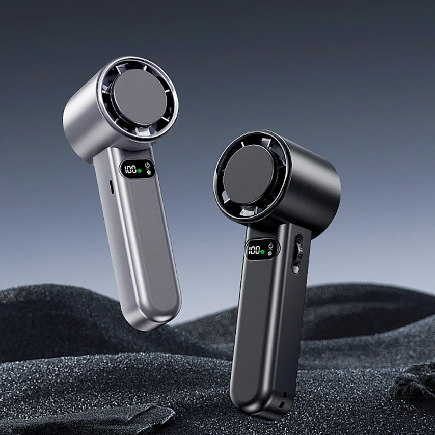 IMYCOO High Speed Rechargeable 4800mAh Cooling Portable Turbo Handheld Fan Hot Sale Wireless Digital Hand held Pocket Mini Fan