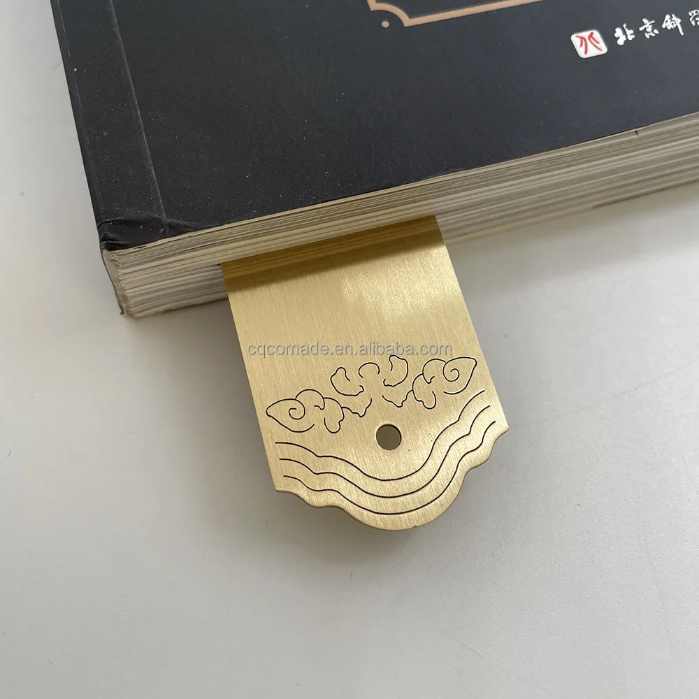 Custom solid brass bookmarks engraving stamping hammering High end bookmark blanks
