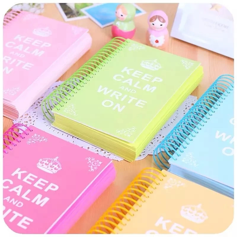 
2021 New Color Page Coil Blank Spiral Notebook Planner Journals DIY Graffiti Sketch Book Handbook School Stationery 