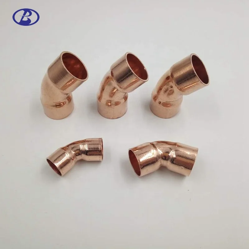 25mm Inner Diameter China Pipes Fittings 45 Degree Copper Fittings Elbow