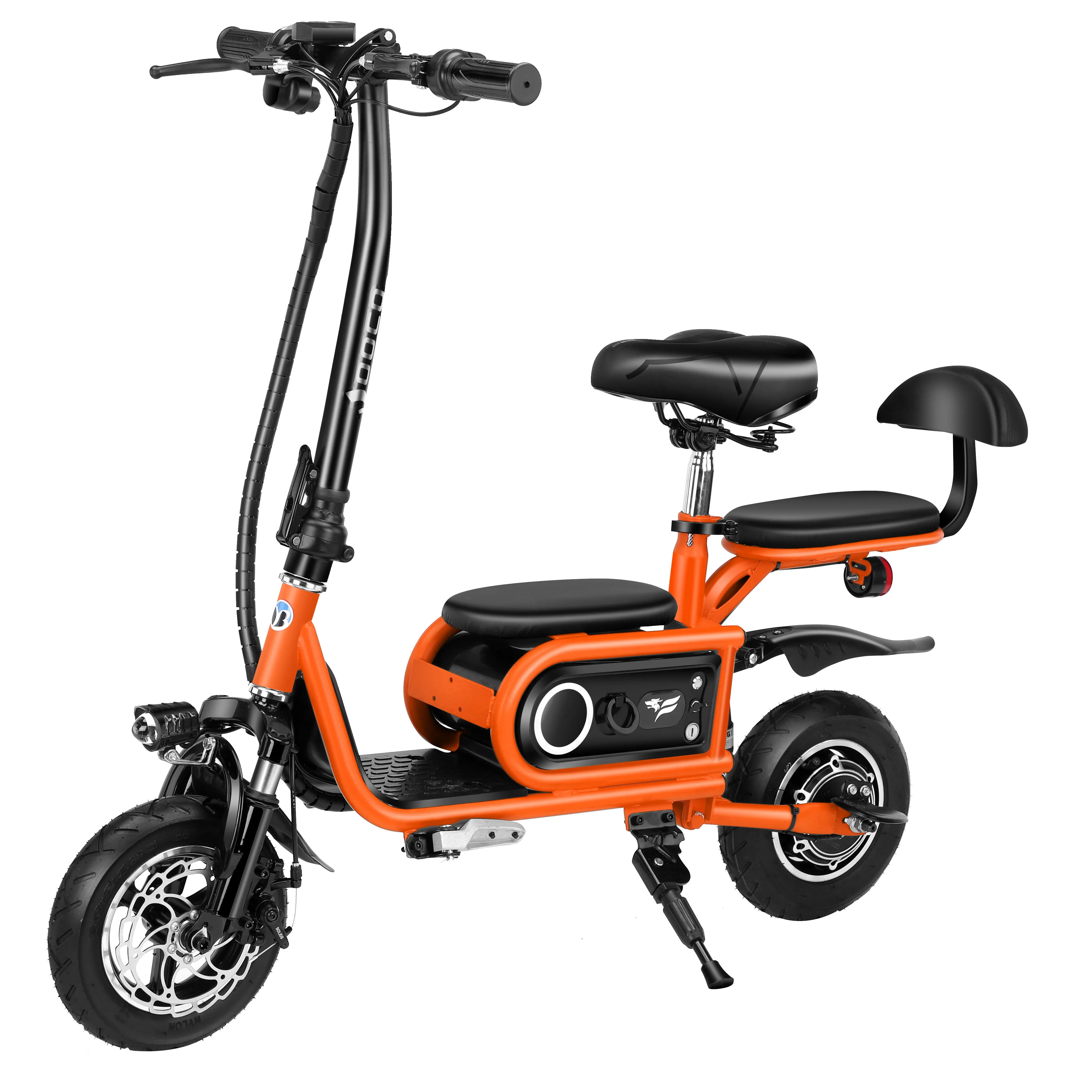 48V 500W 10Ah Mini Electric Bicycle Electric Scooter Bike with Central Motor Aluminum Alloy Frame 36V Lithium Battery for Adults