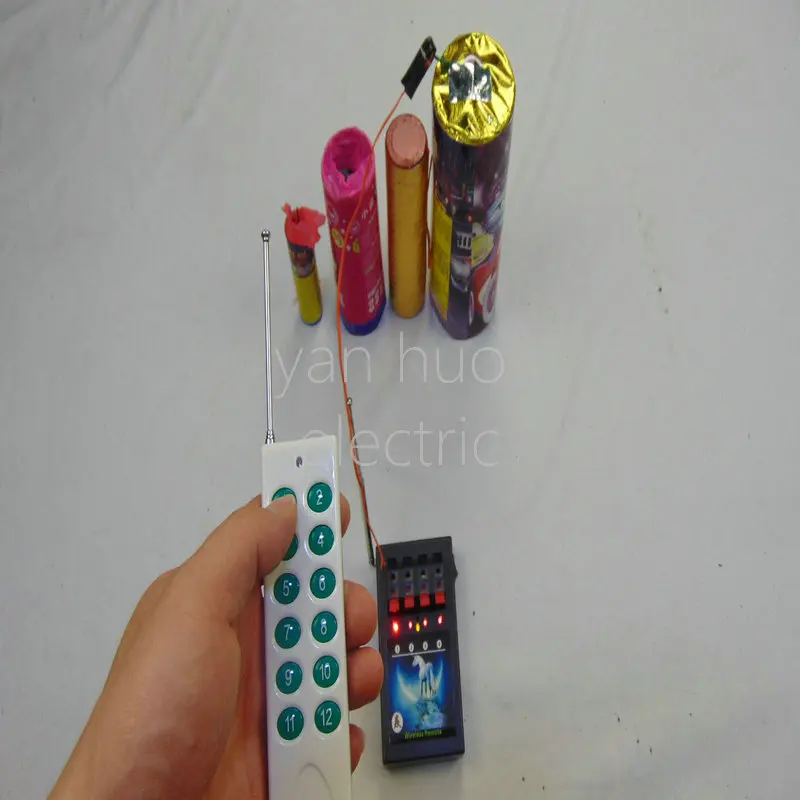 free shipping 12 channel 12 cue rapid fire and salvo fire digital wireless remote control display fireworks firing system with