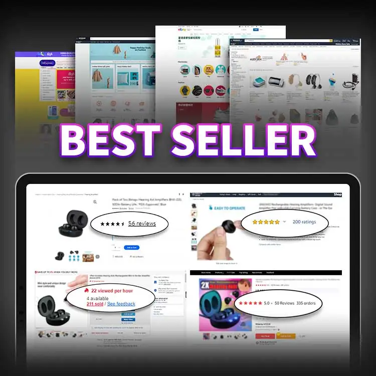 Jinghao JH-A39 Potable Rechargeable Ear Amplifier Hearing Aid For TV Mall Home Shopping Seller